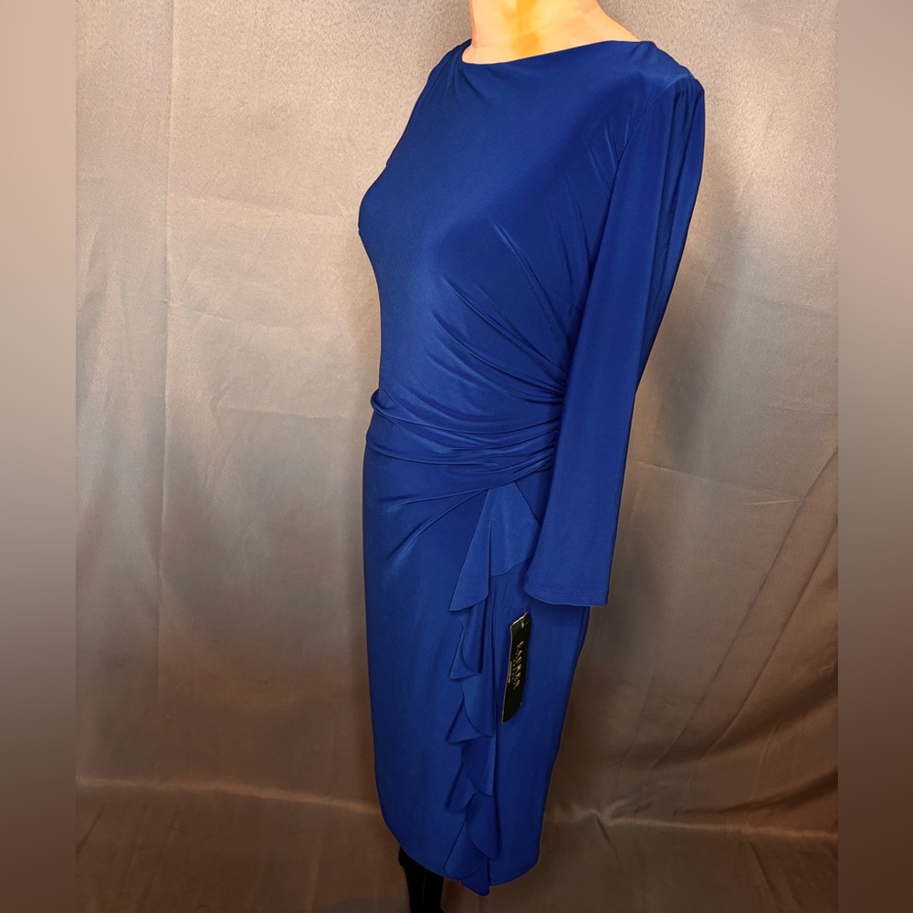 Lauren Ralph Lauren Royal Blue Long Sleeve Dress - Picture 5 of 7